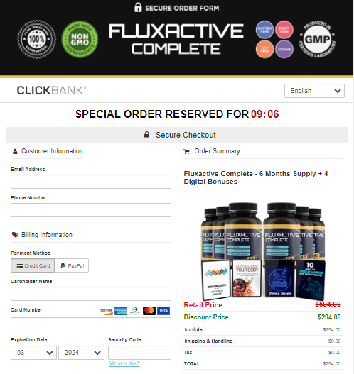 Fluxactive Complete - Secure Checkout